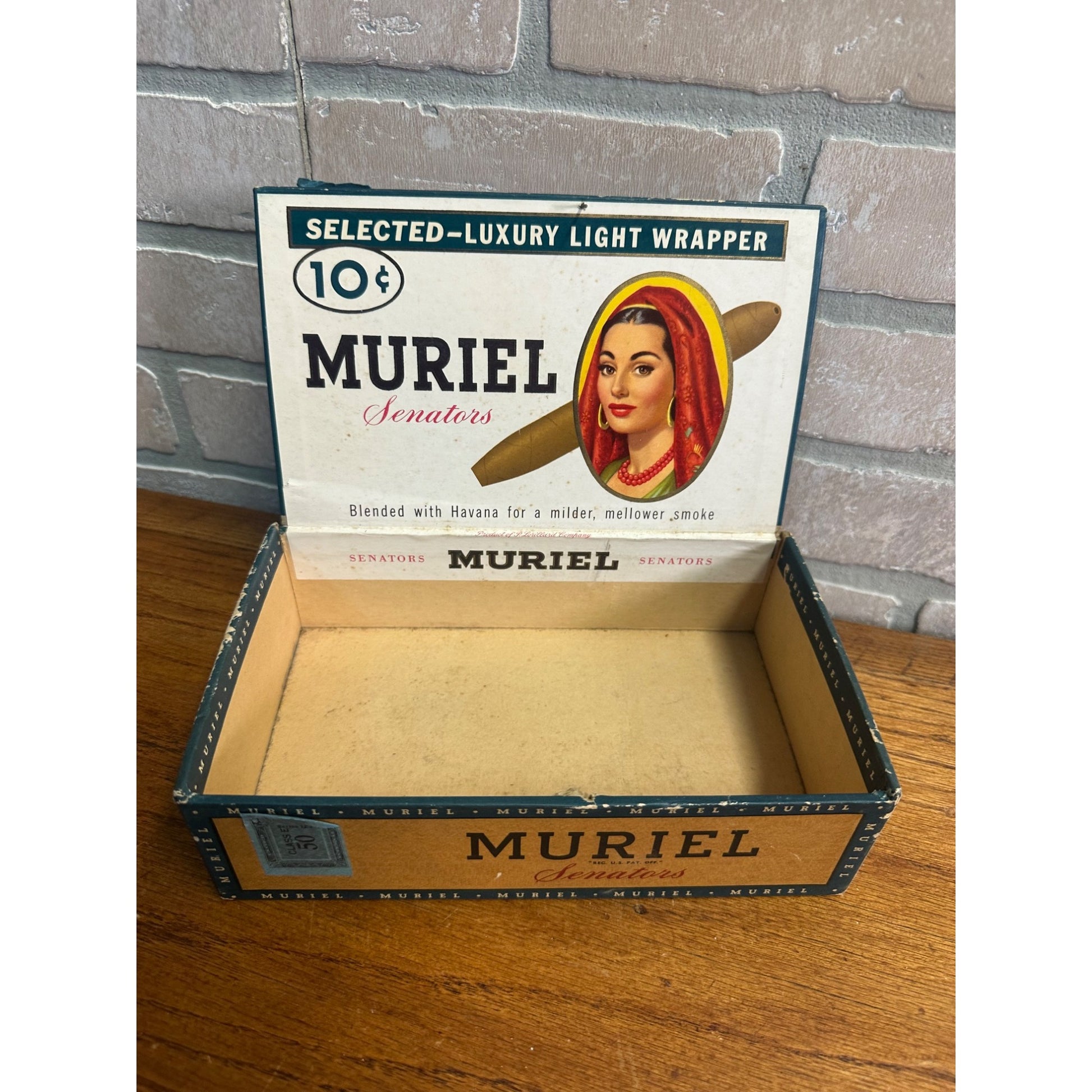 Vintage Muriel Senators Havana Cigar Box Pressed Cardboard Advertising VA