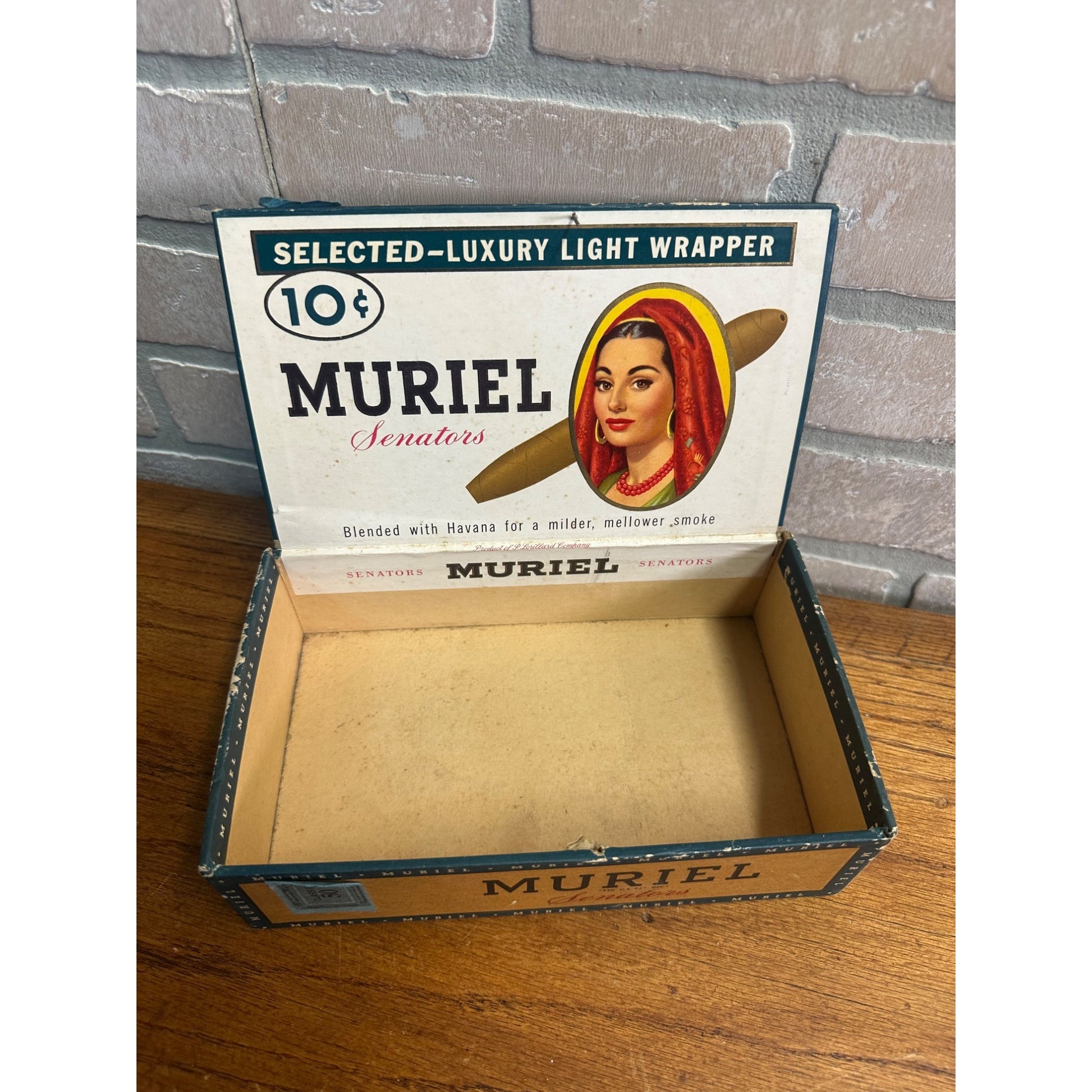 Vintage Muriel Senators Havana Cigar Box Pressed Cardboard Advertising VA