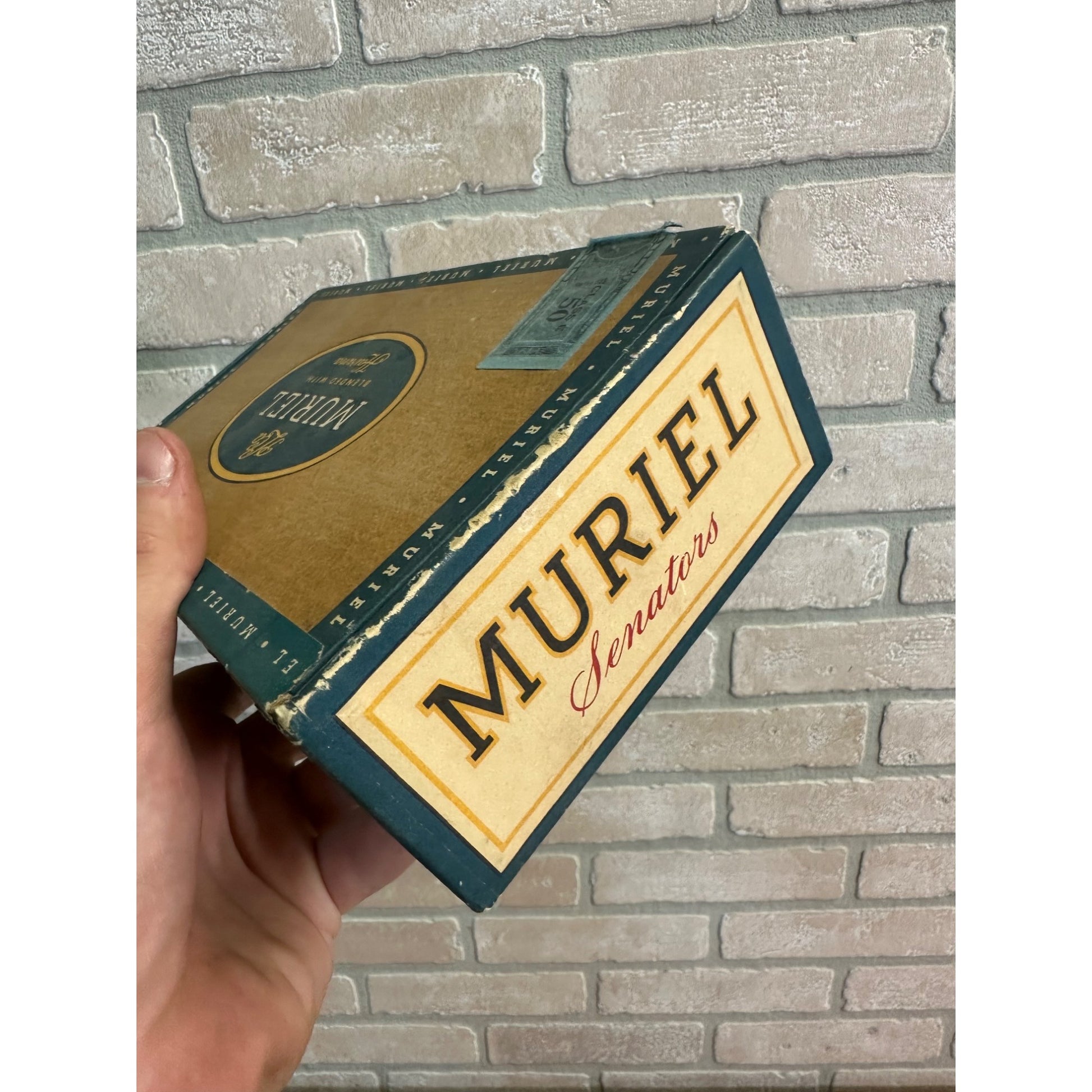 Vintage Muriel Senators Havana Cigar Box Pressed Cardboard Advertising VA