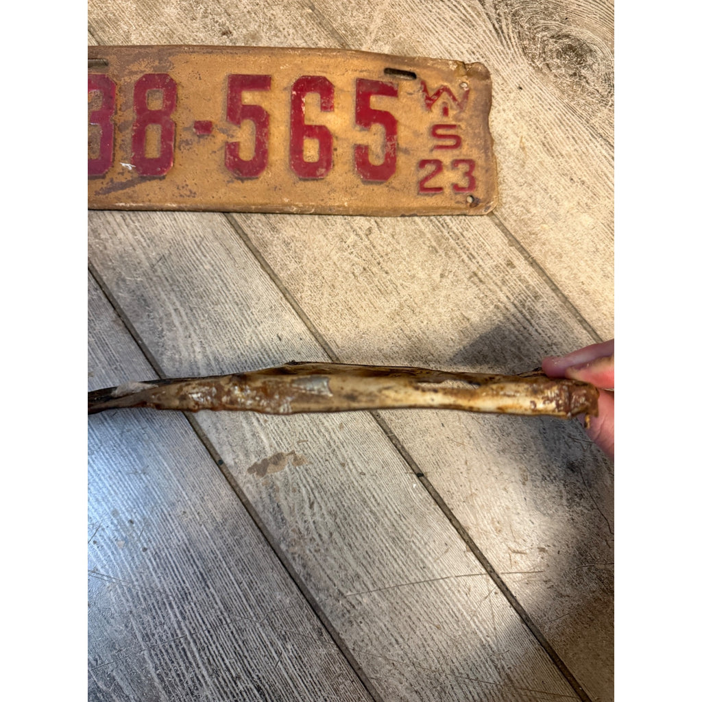 Vintage 1923 Wisconsin Automobile License PLates Pair Embossed Matched