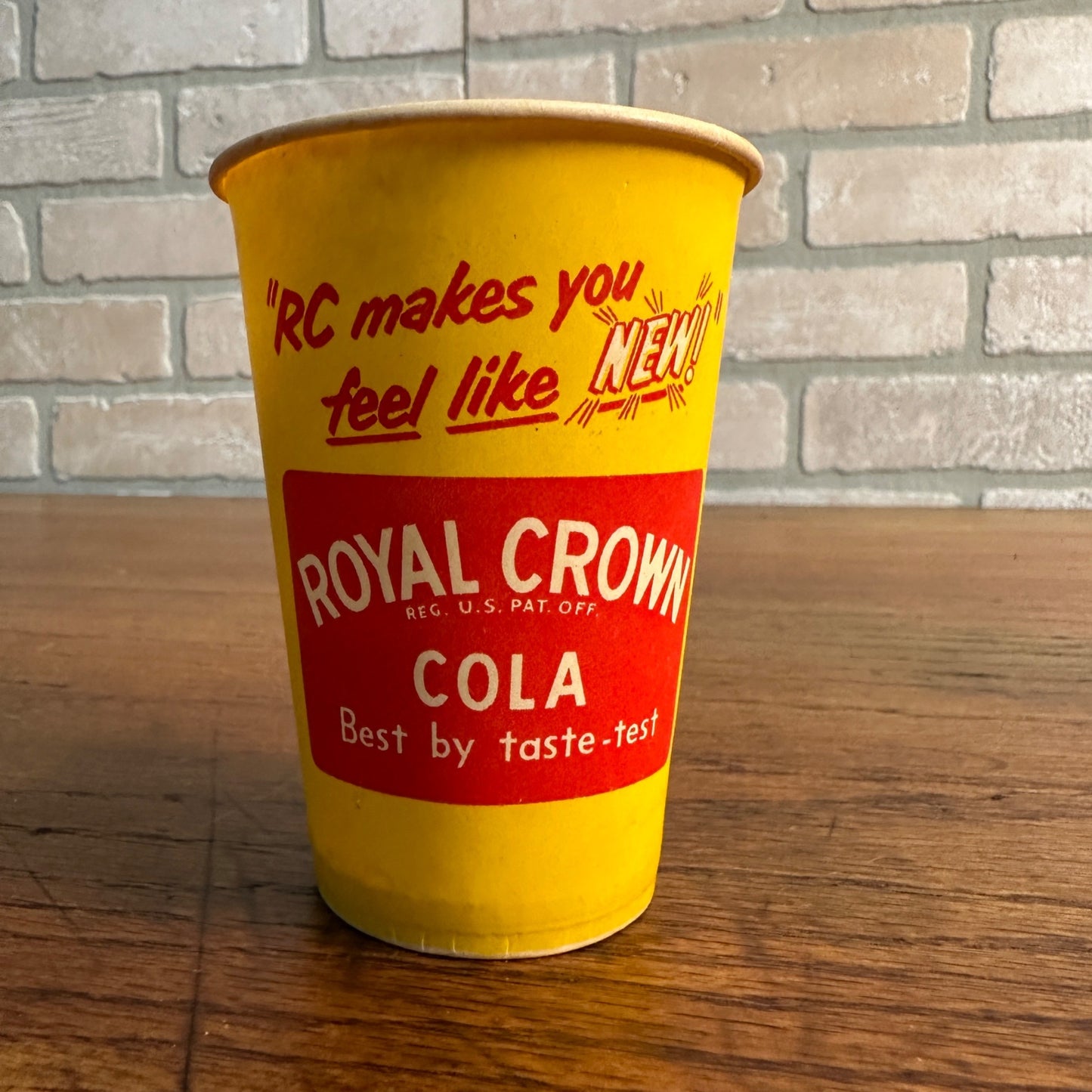 Scarce 1951 Royal Crown Cola 7oz Paper Wax Promotional Soda Cup