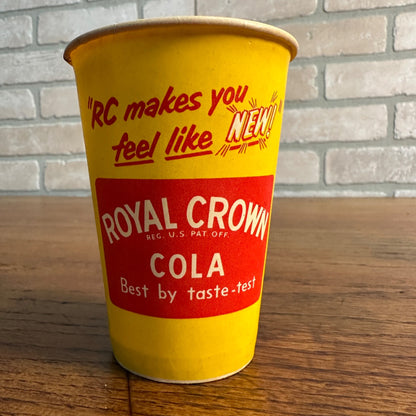 Scarce 1951 Royal Crown Cola 7oz Paper Wax Promotional Soda Cup