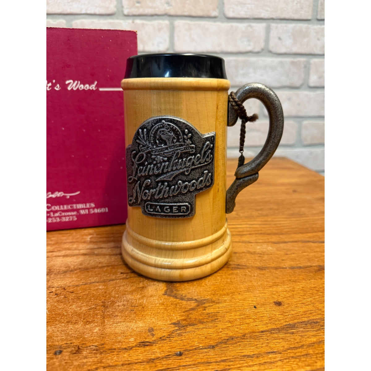 Leinenkugels Brewing  Beer Northwoods Lager Sampson Wooden Stein Mug LE 216/500