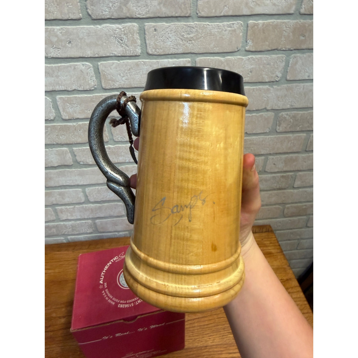 Leinenkugels Brewing  Beer Northwoods Lager Sampson Wooden Stein Mug LE 216/500