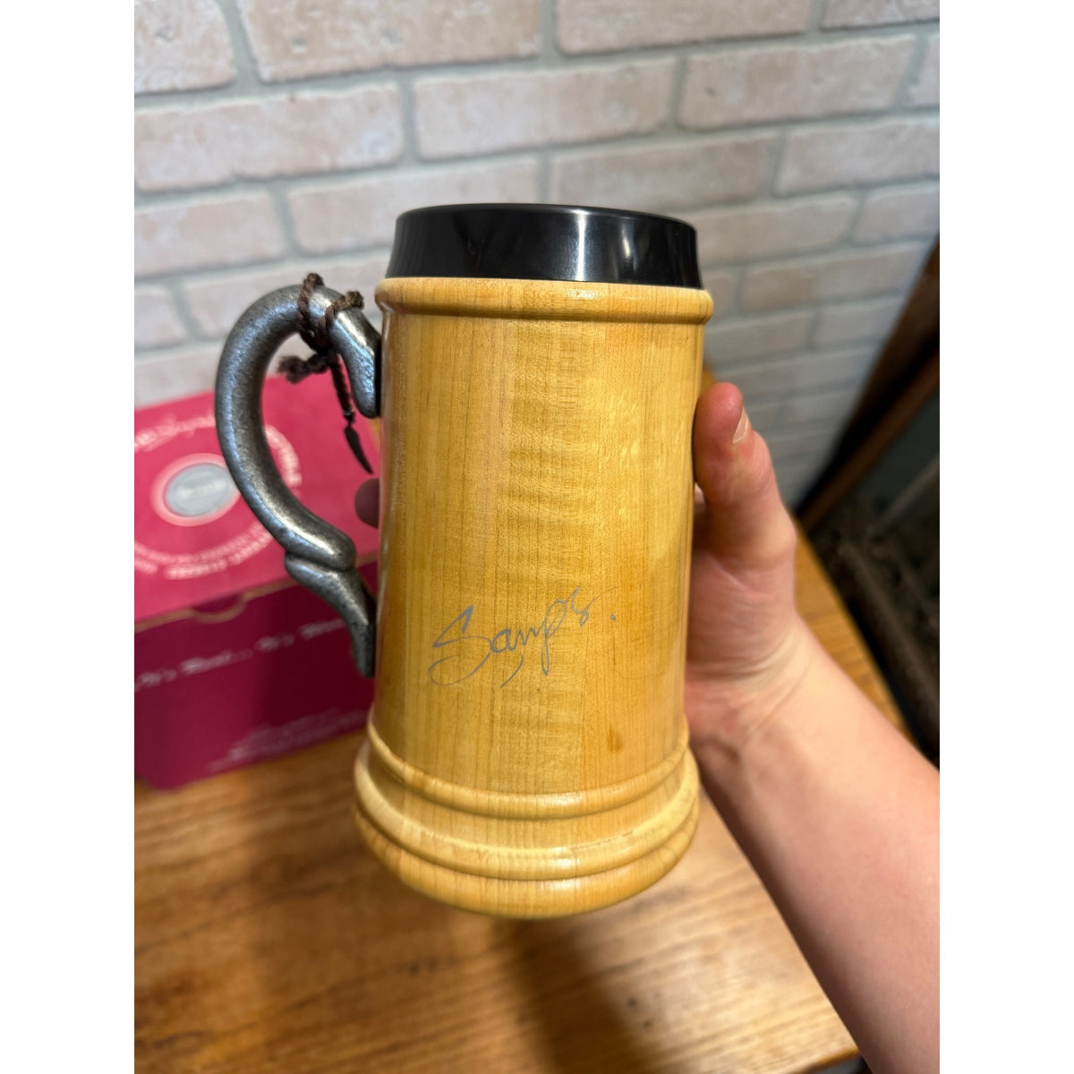 Leinenkugels Brewing  Beer Northwoods Lager Sampson Wooden Stein Mug LE 216/500