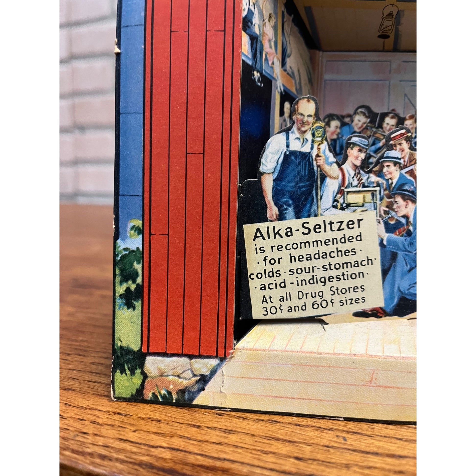 Vintage c1930s Alka-Seltzer "Barn Dance" 3D Country Music Radio Store Display
