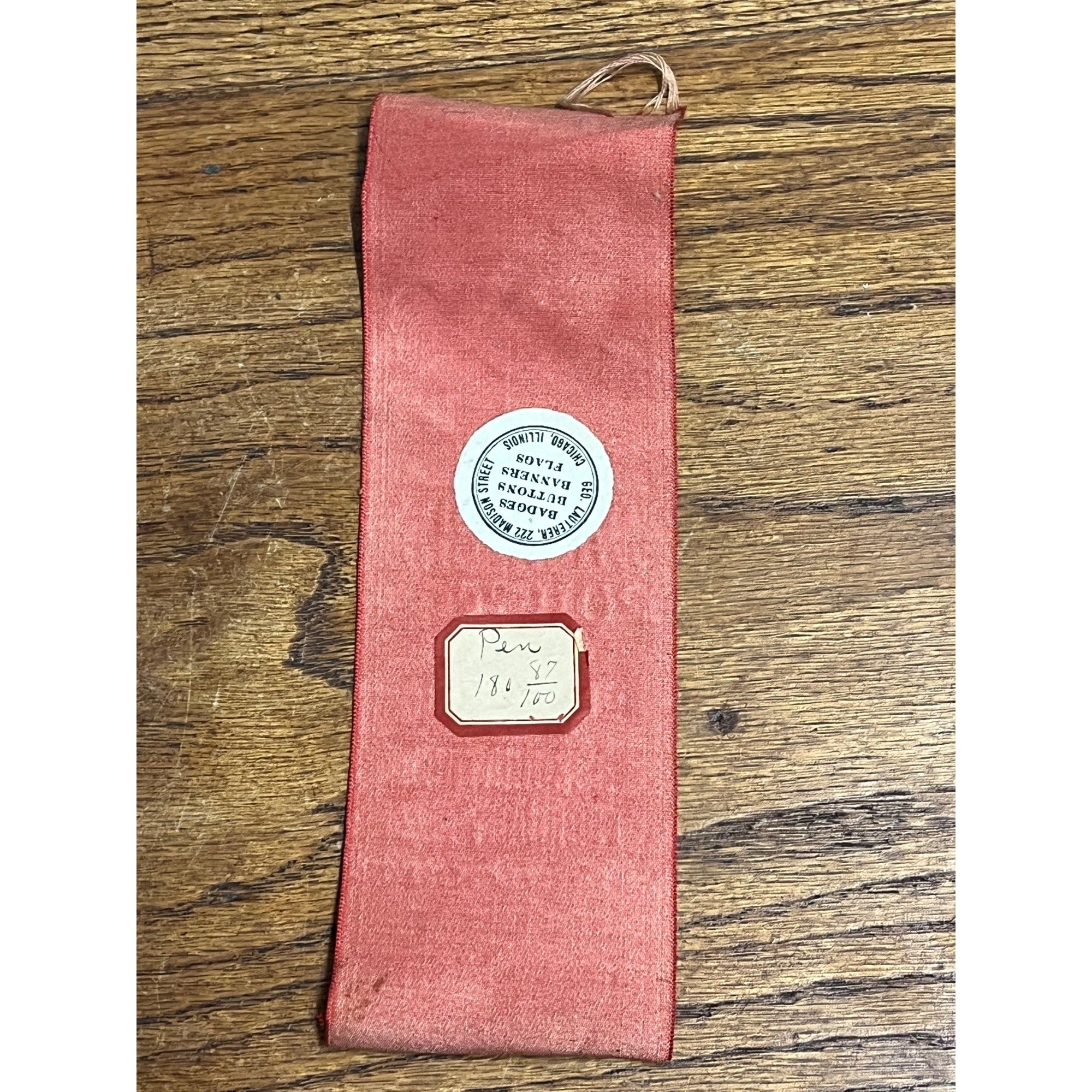 Antique 1912 Waukesha Wisconsin County Fair Award Ribbon Poultry Chicken 2nd