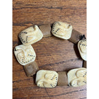 Vintage Alaska Native Carved Walrus Jewelry Lot – Bracelets & Necklace