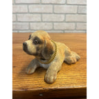 Vintage Flocked Dog Bobblehead Nodder Cocker Dachshund 1960s Japan