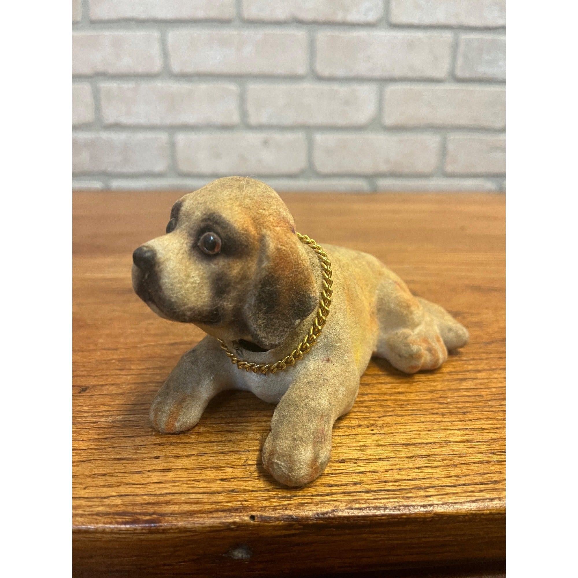 Vintage Flocked Dog Bobblehead Nodder Cocker Dachshund 1960s Japan
