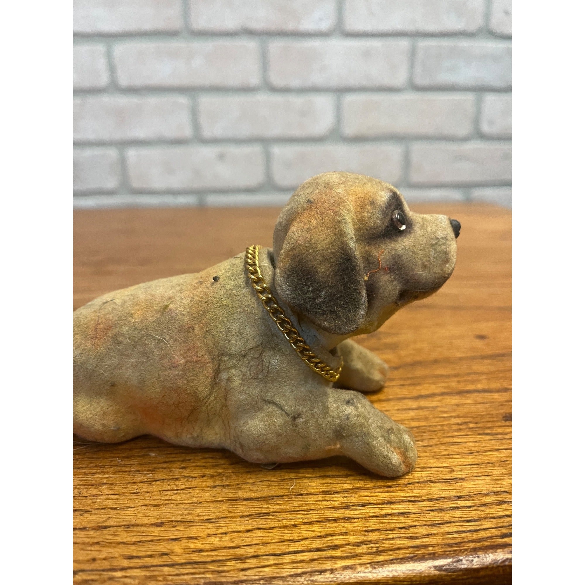 Vintage Flocked Dog Bobblehead Nodder Cocker Dachshund 1960s Japan