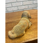Vintage Flocked Dog Bobblehead Nodder Cocker Dachshund 1960s Japan