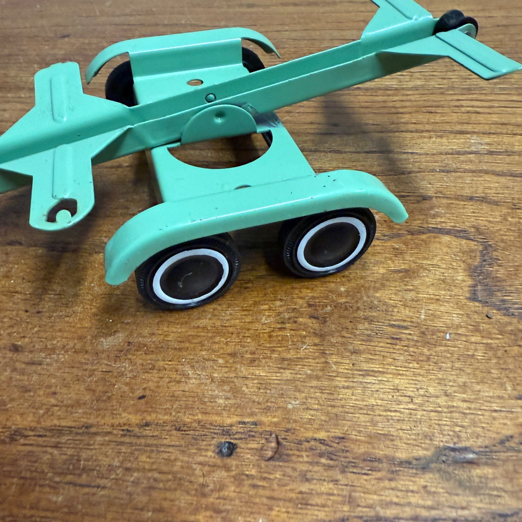 Vintage 1960s Tonka Jeep Green Blue Teal Toy  Boat Trailer Hauler Toy