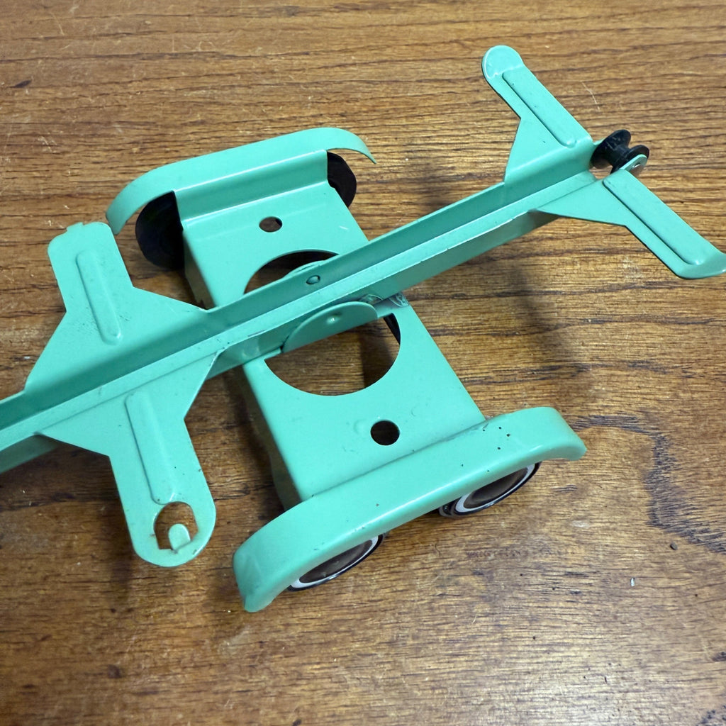 Vintage 1960s Tonka Jeep Green Blue Teal Toy  Boat Trailer Hauler Toy