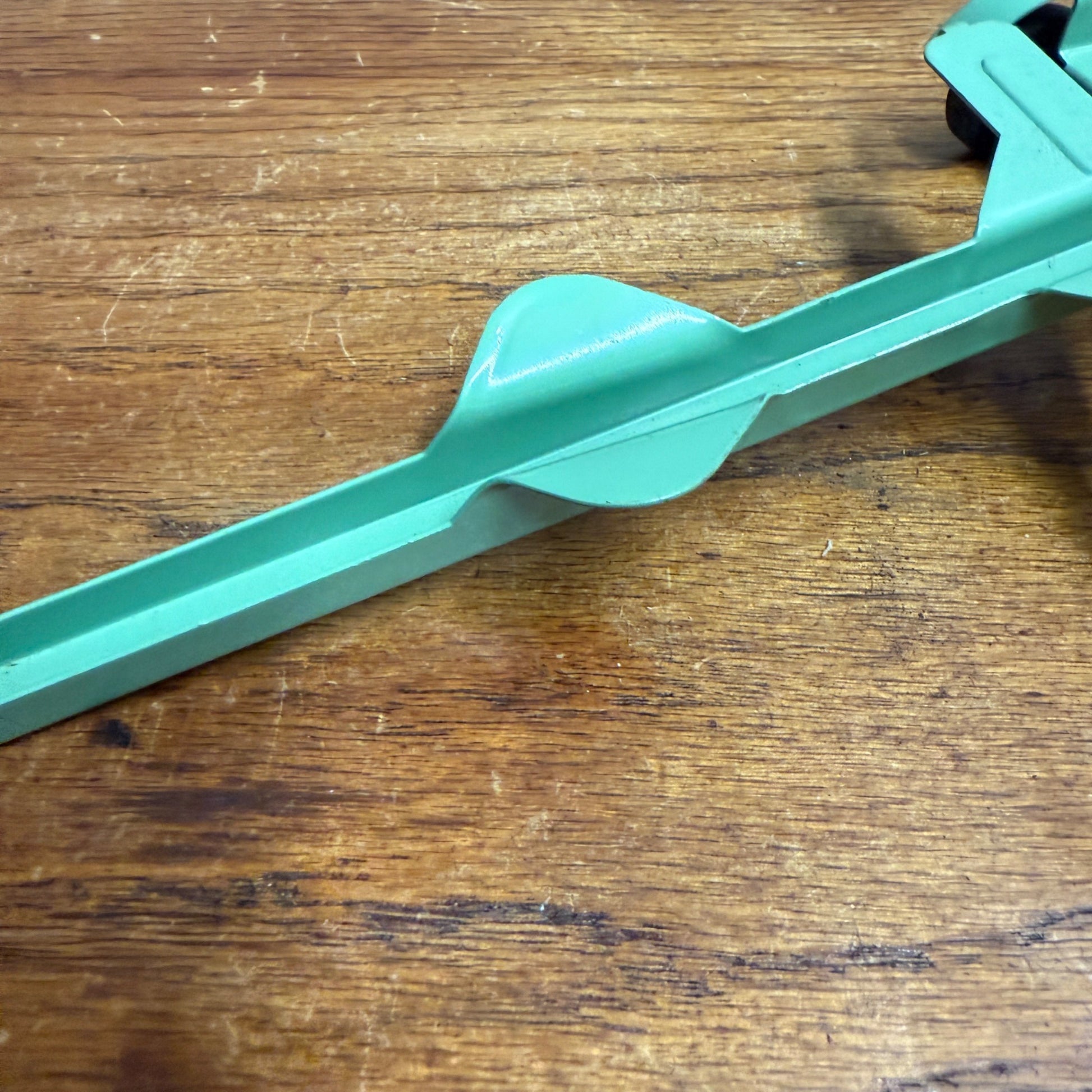 Vintage 1960s Tonka Jeep Green Blue Teal Toy  Boat Trailer Hauler Toy