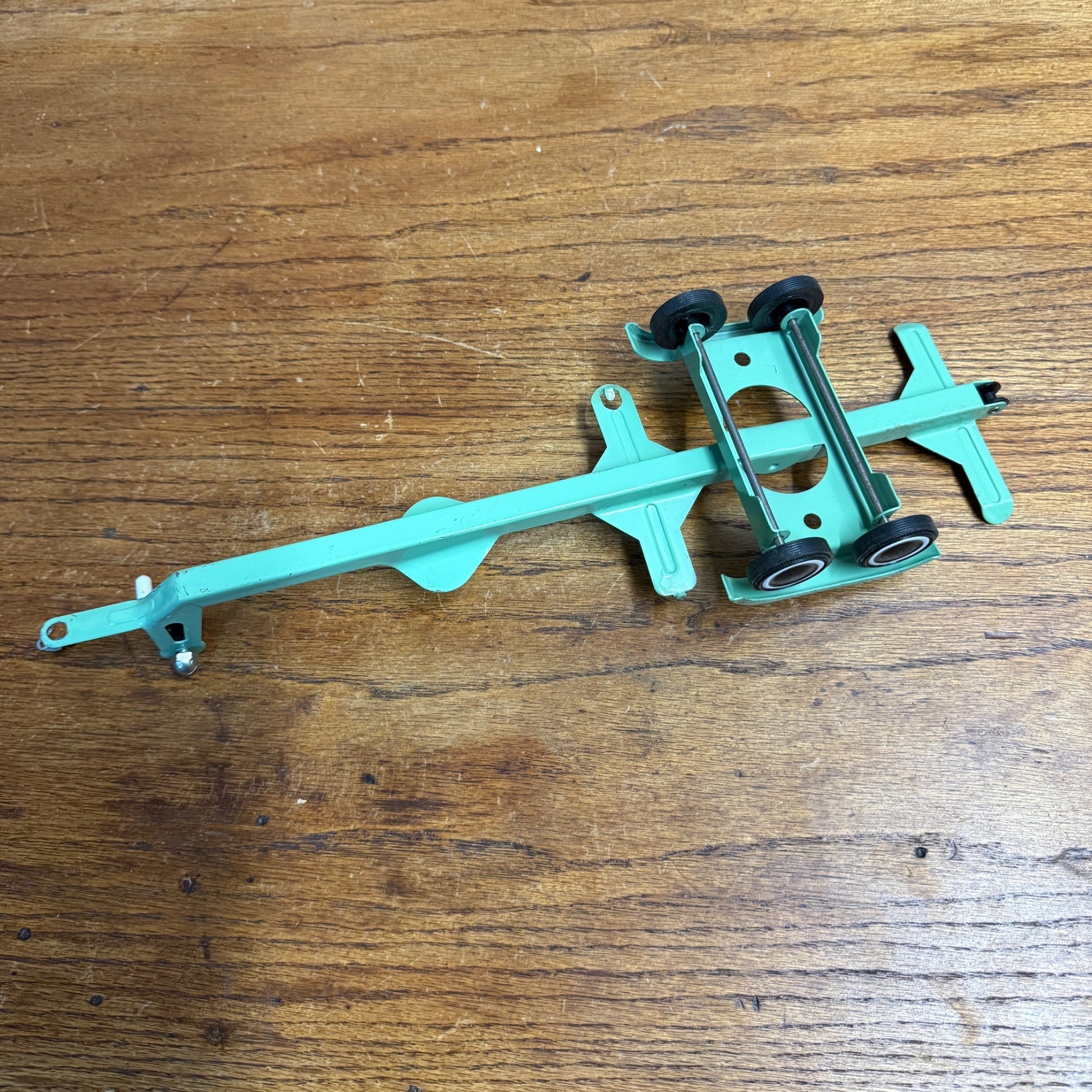 Vintage 1960s Tonka Jeep Green Blue Teal Toy  Boat Trailer Hauler Toy