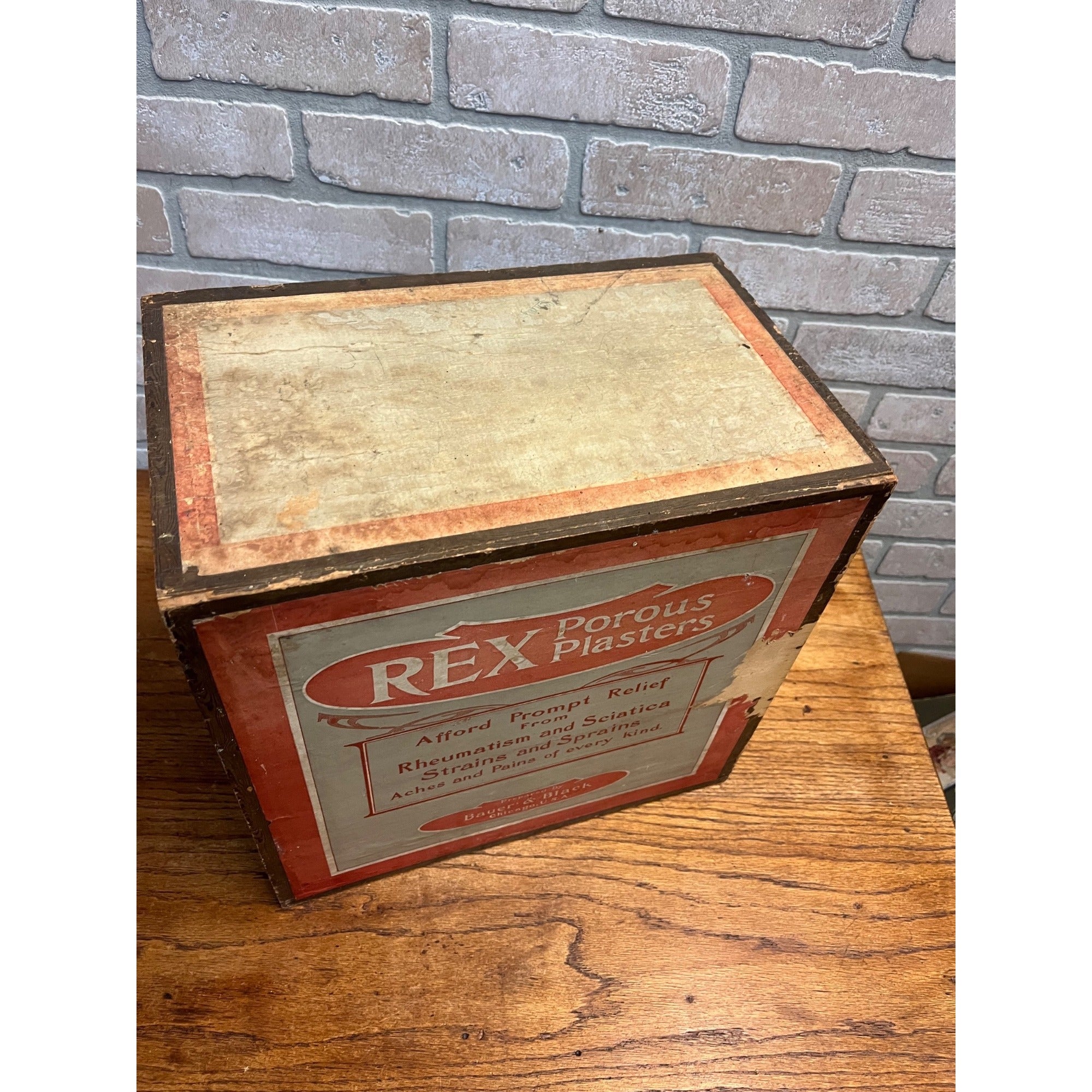 Vintage 1940s Bauer & Black Rex Plasters Drug Store 6-Dwr Cabinet Display