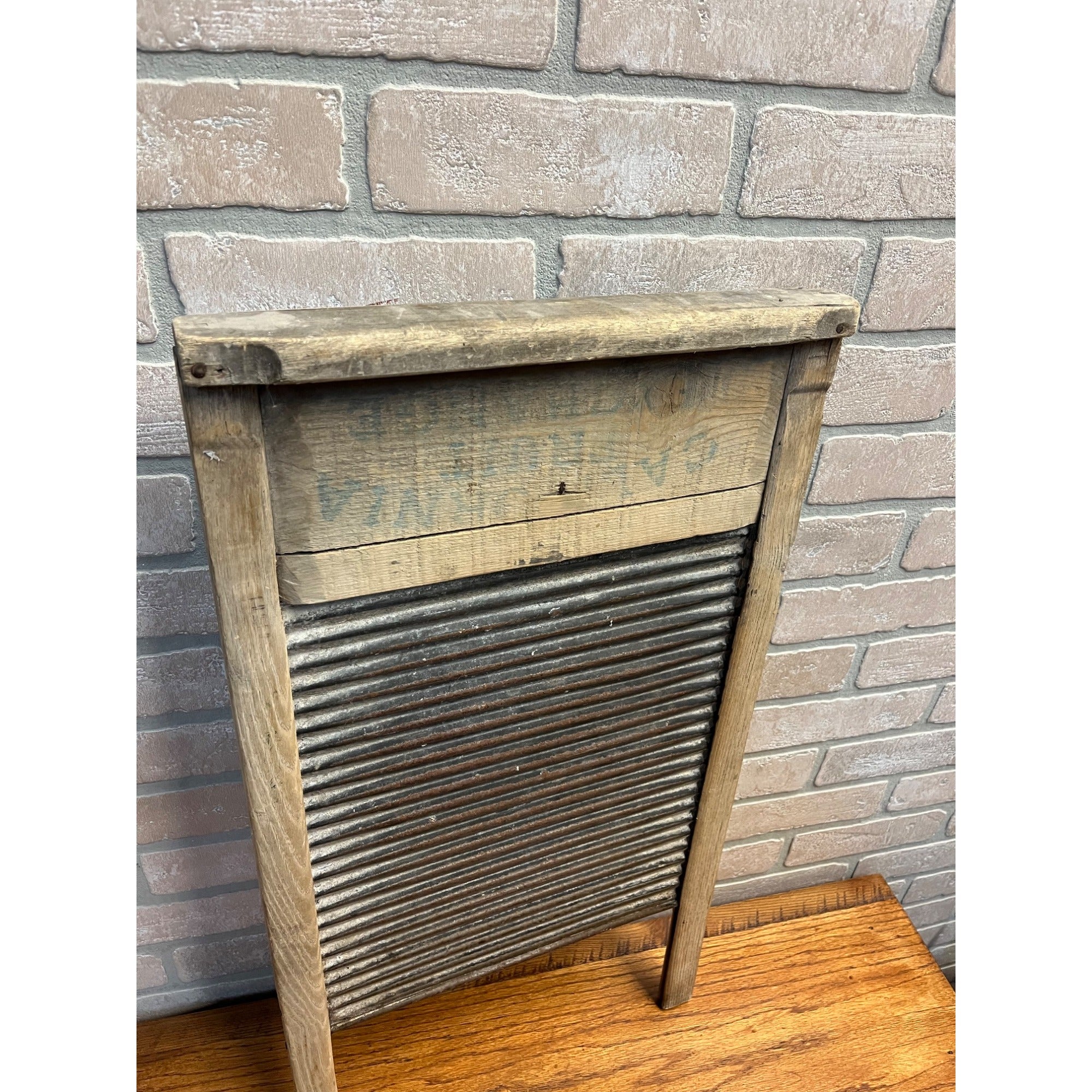 Antique 1900s Primitive Wooden Scrub Wash Board Laundry Farmhouse Rustic Decor