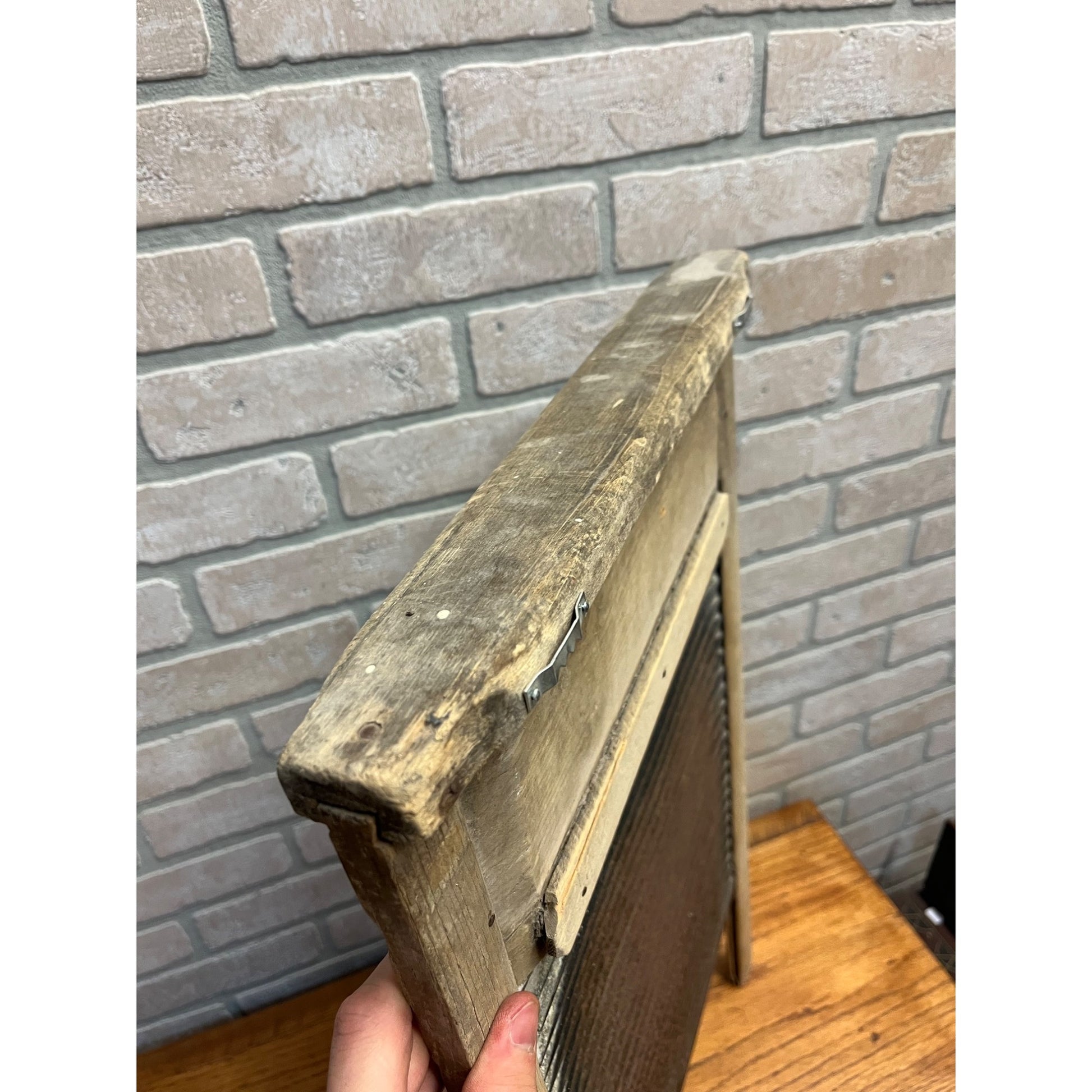Antique 1900s Primitive Wooden Scrub Wash Board Laundry Farmhouse Rustic Decor