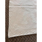 Vintage Dollie Stevens Tapestry Doll Blanket 1930s 15 X 20 Light Pink / White