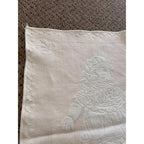 Vintage Dollie Stevens Tapestry Doll Blanket 1930s 15 X 20 Light Pink / White