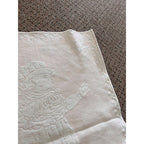 Vintage Dollie Stevens Tapestry Doll Blanket 1930s 15 X 20 Light Pink / White