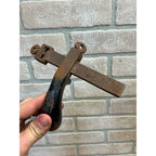 Antique Rare H.F. Osborne Newark NJ Pistol Grip Leather Draw Gauge Hand Tool USA