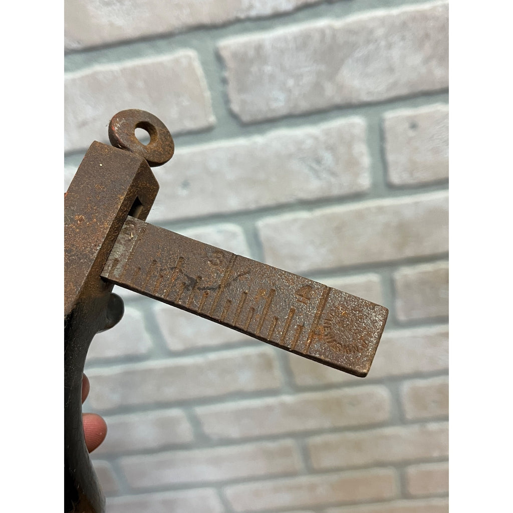 Antique Rare H.F. Osborne Newark NJ Pistol Grip Leather Draw Gauge Hand Tool USA