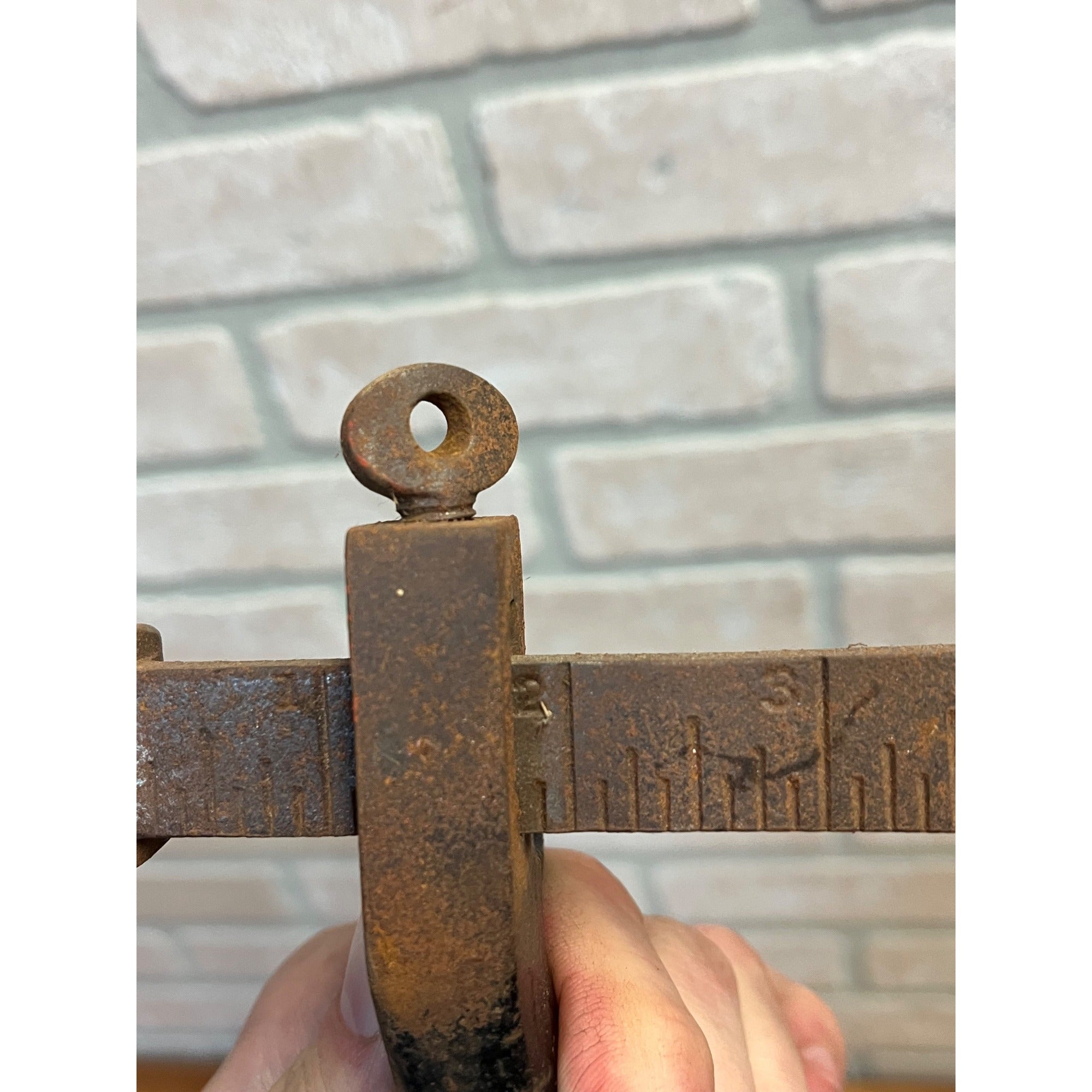 Antique Rare H.F. Osborne Newark NJ Pistol Grip Leather Draw Gauge Hand Tool USA