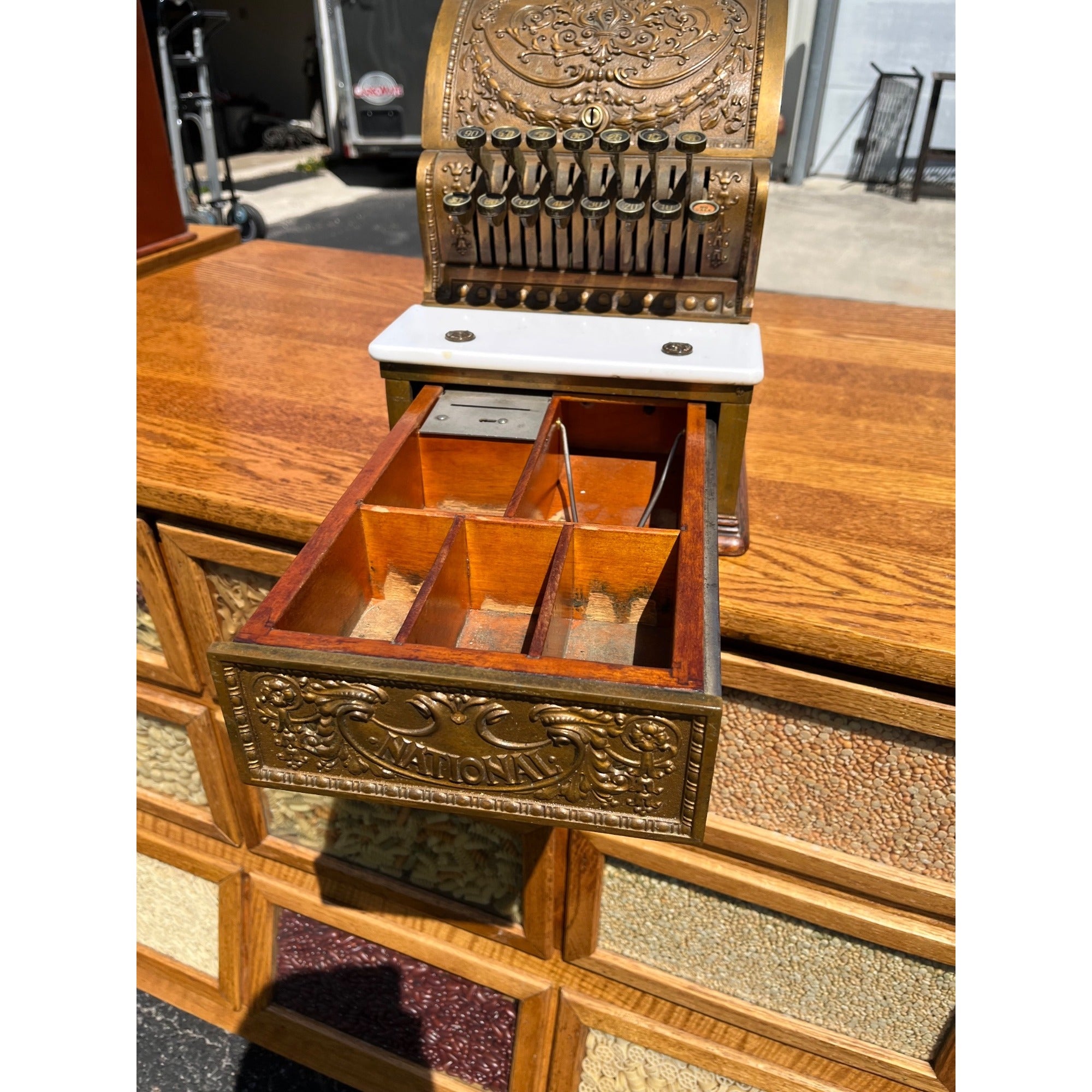 Antique 1900s Brass National Cash Register NCR $1 Candy Store Barber Shop #313