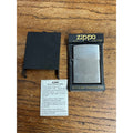 Vintage NOS 1997 Zippo Lighter Plain Brushed Chrome w/ Case NEW OLD STOCK UNUSED