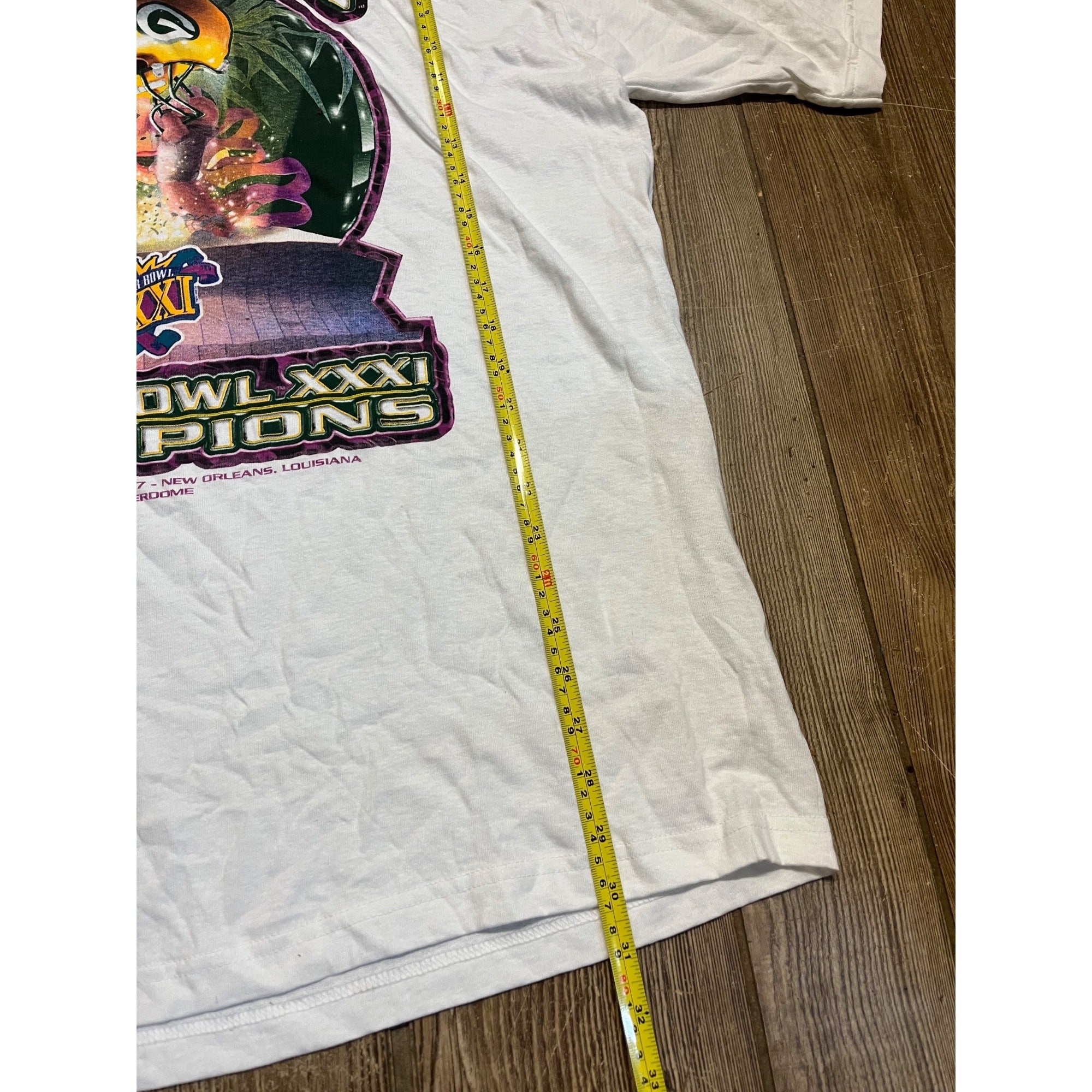 Vintage 1997 Green Bay Packers Super Bowl XXXI Champions T-Shirt Starter NWT 90s