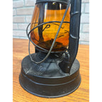 Vintage Dietz Bureau of Street Traffic Orange Amber Glass Globe Kero Lantern
