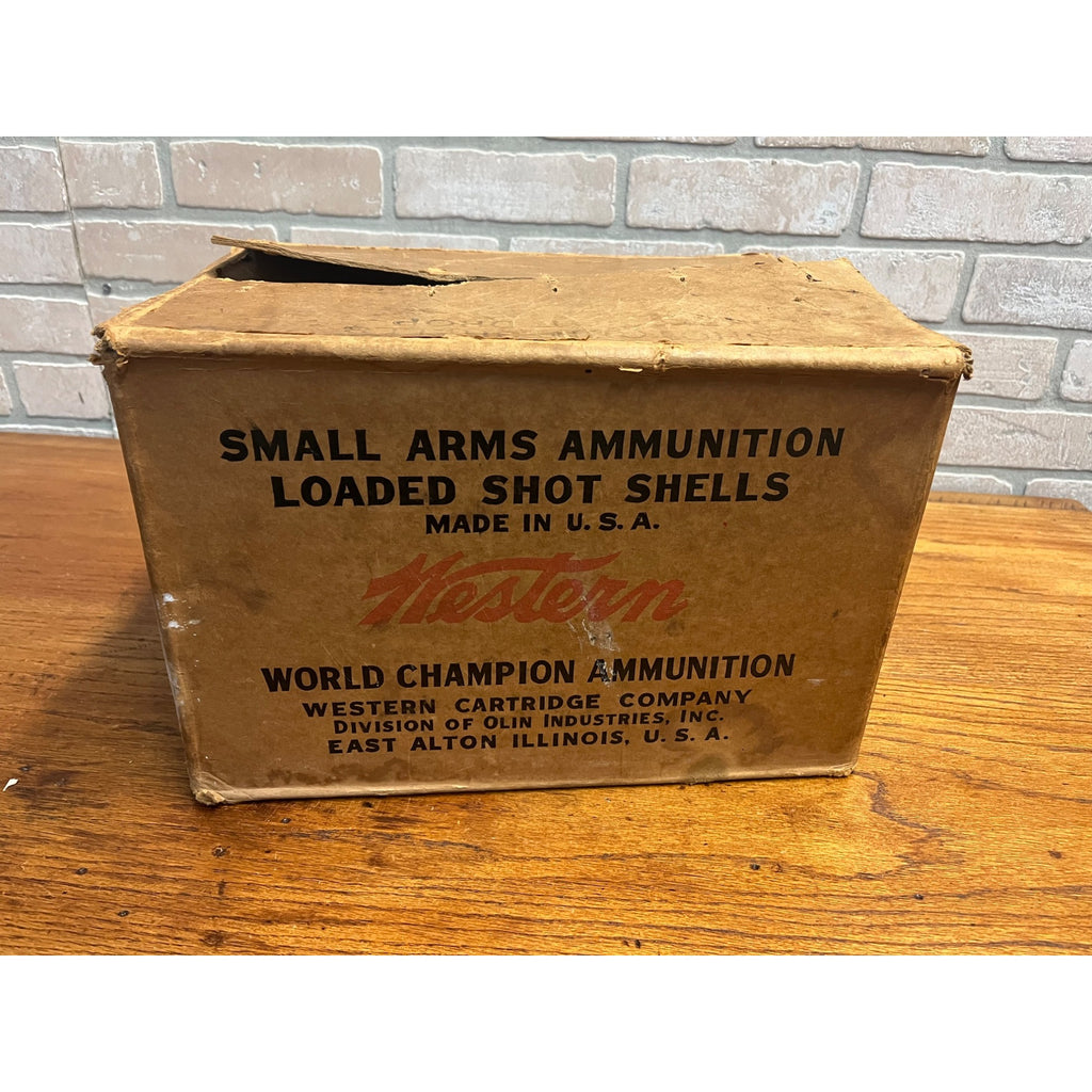 Vintage Western Super X Cardboard Ammo Box Case Shotgun Shells Empty Box