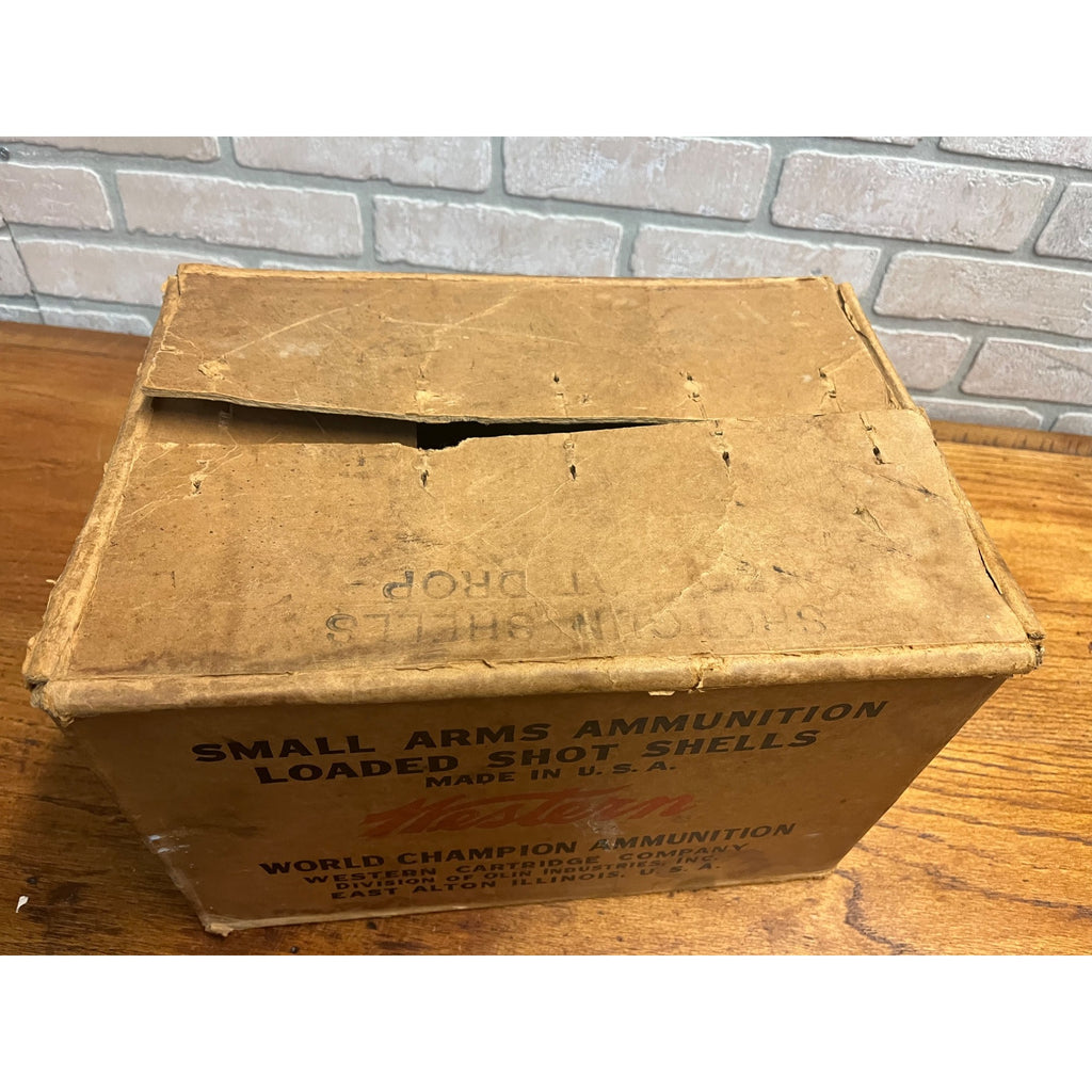 Vintage Western Super X Cardboard Ammo Box Case Shotgun Shells Empty Box