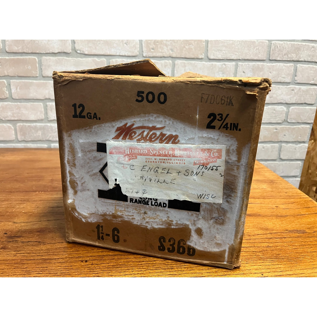 Vintage Western Super X Cardboard Ammo Box Case Shotgun Shells Empty Box