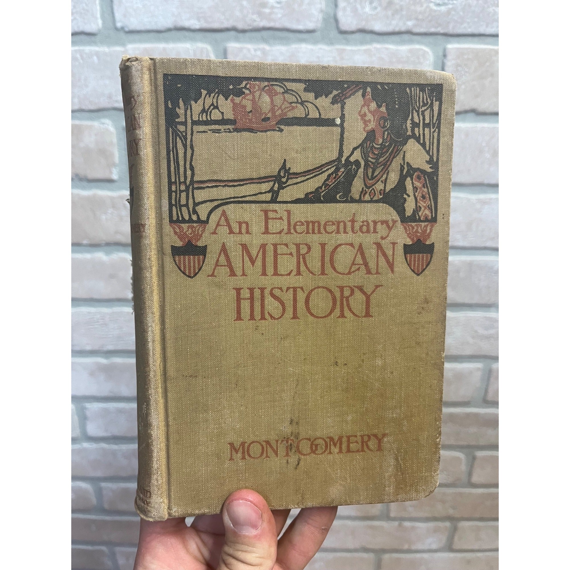 Antique 1904 An Elementary History of the United States Hardcover School Book
