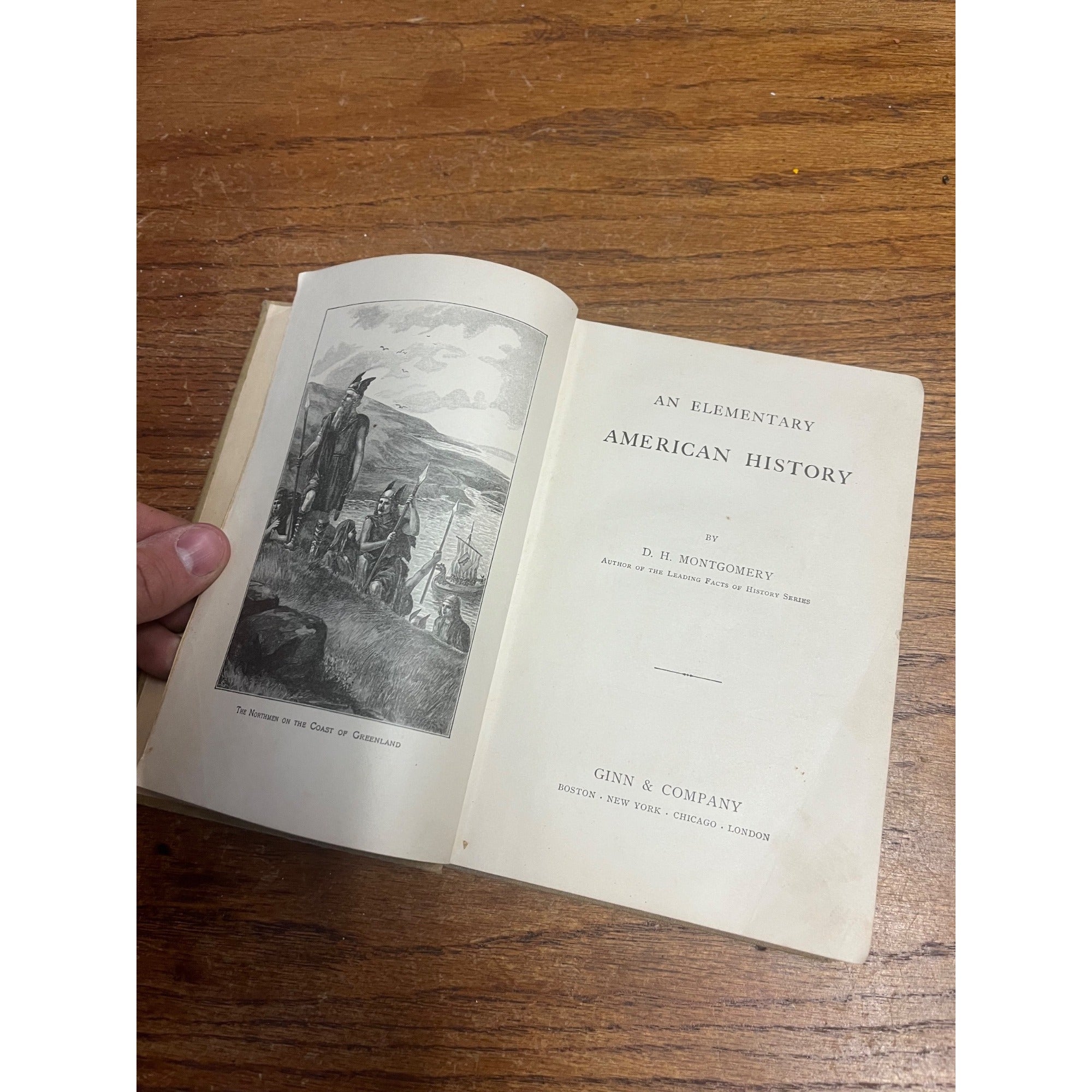 Antique 1904 An Elementary History of the United States Hardcover School Book