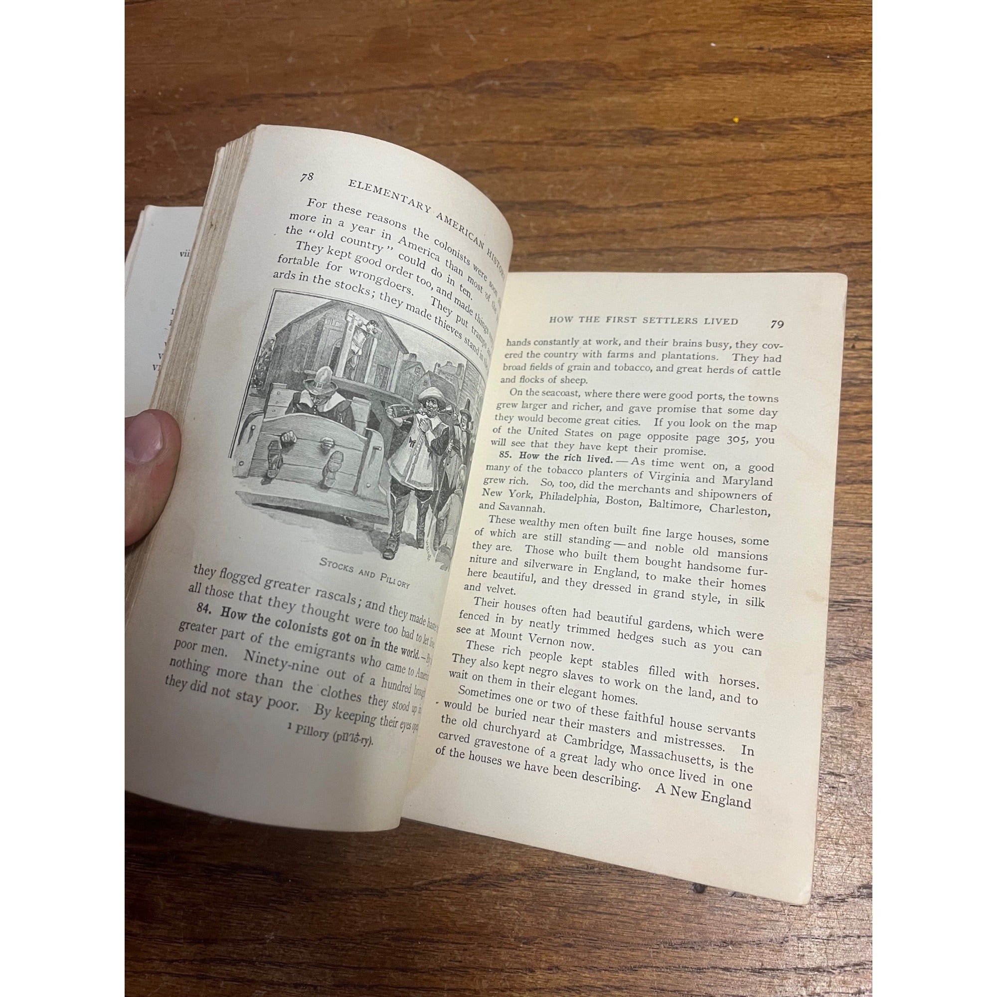 Antique 1904 An Elementary History of the United States Hardcover School Book