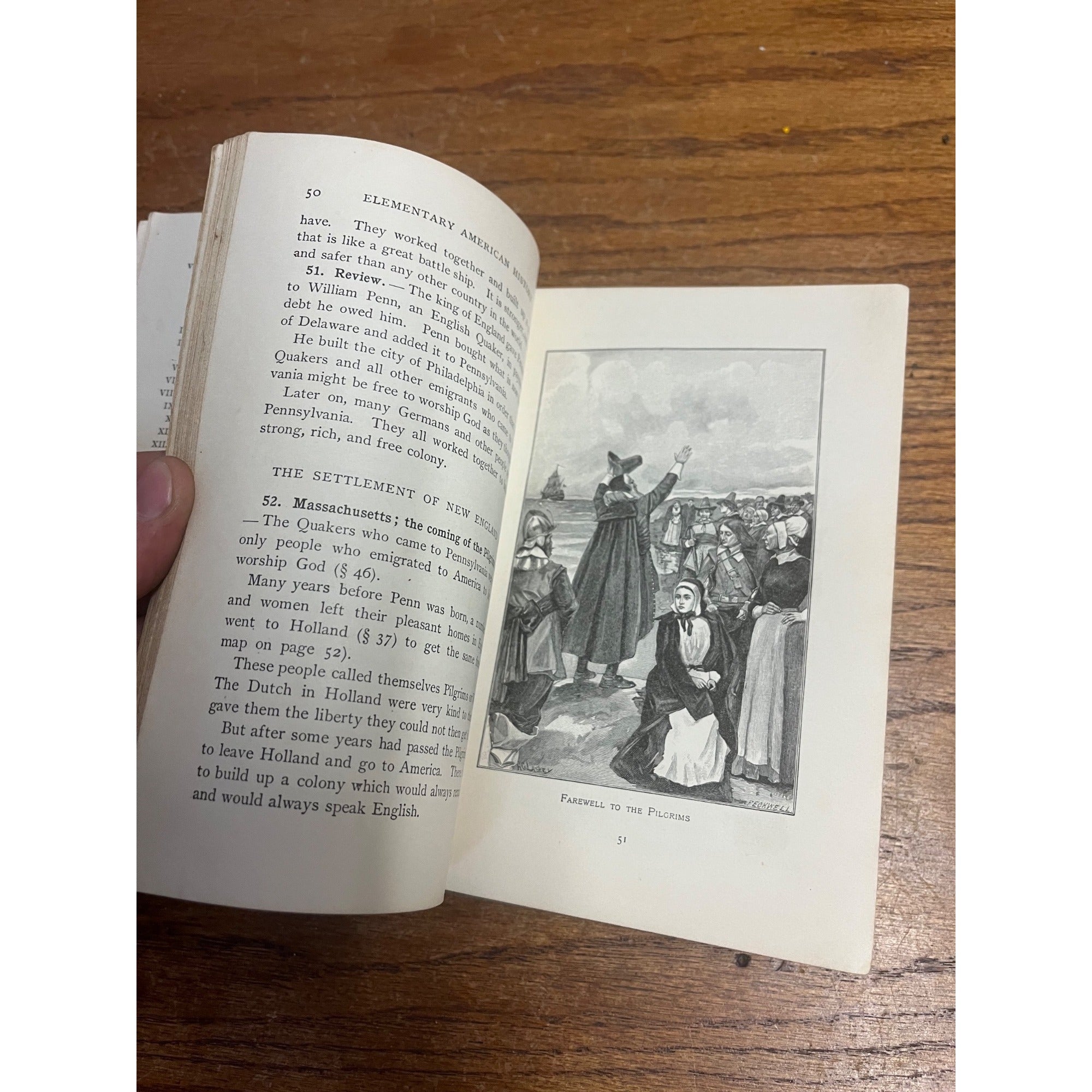 Antique 1904 An Elementary History of the United States Hardcover School Book