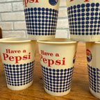 Lot of Pepsi Promo Wax Advertising Cups Pepsi Cola Soda
