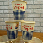 Lot of Pepsi Promo Wax Advertising Cups Pepsi Cola Soda