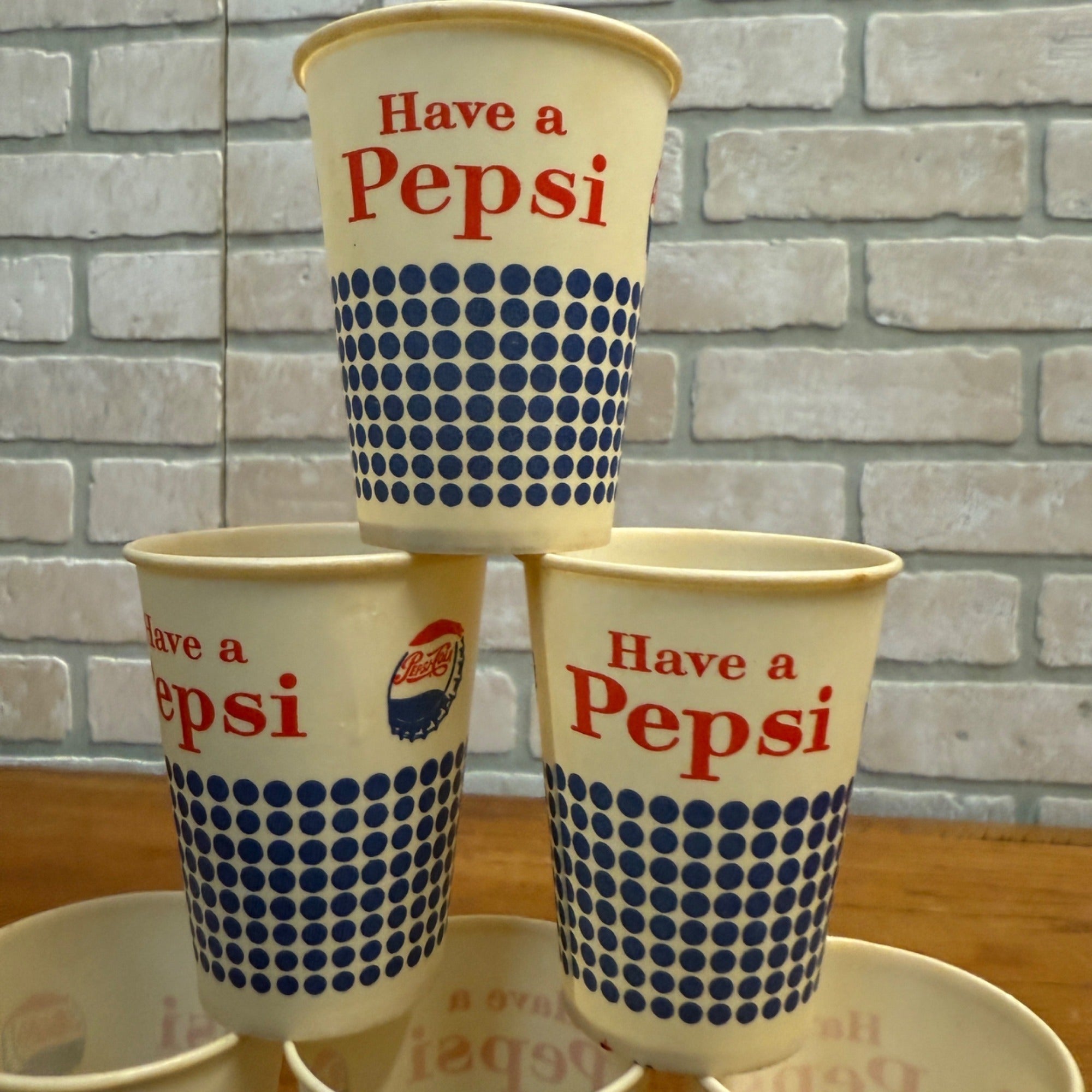 Lot of Pepsi Promo Wax Advertising Cups Pepsi Cola Soda