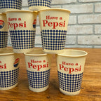 Lot of Pepsi Promo Wax Advertising Cups Pepsi Cola Soda