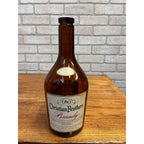 Vintage 1970s The Christian Brothers Brandy Amber Brown Glass Bottle Coin Bank