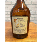 Vintage 1970s The Christian Brothers Brandy Amber Brown Glass Bottle Coin Bank