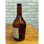 Vintage 1970s The Christian Brothers Brandy Amber Brown Glass Bottle Coin Bank