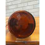 Vintage 1970s The Christian Brothers Brandy Amber Brown Glass Bottle Coin Bank