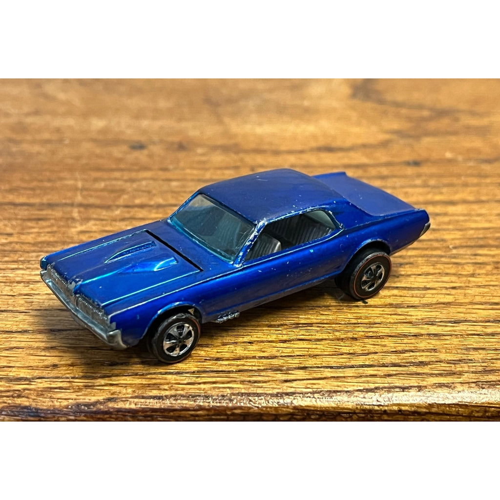 Vintage 1967 Hot Wheels Redline Custom Cougar Blue  - CLEAN