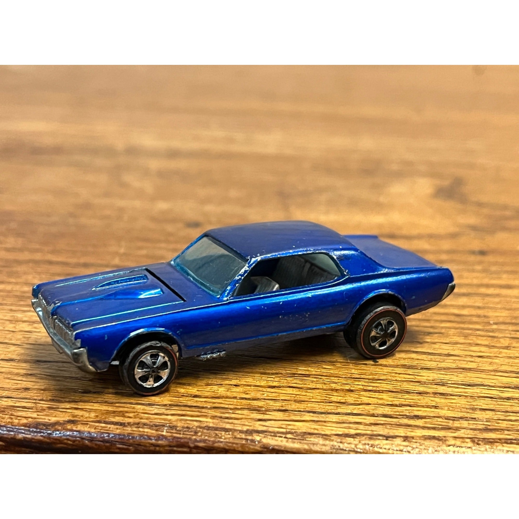 Vintage 1967 Hot Wheels Redline Custom Cougar Blue  - CLEAN